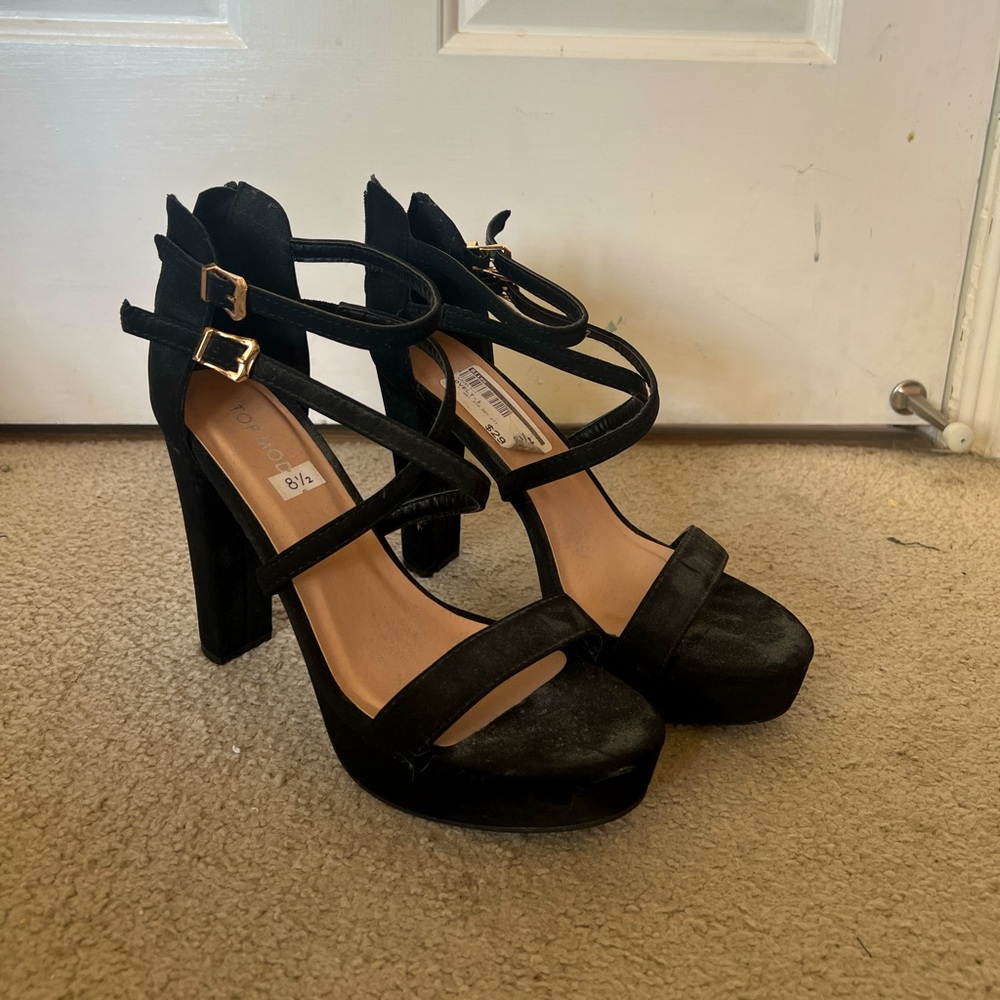 Black Strappy Heels
